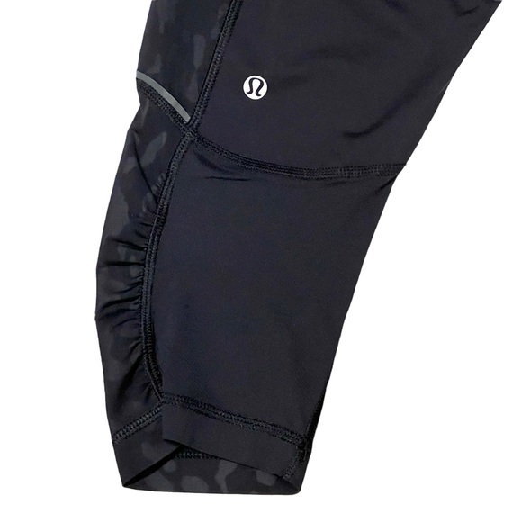 Lululemon Yoga Leggings Ruched Detail Ankle Crop Black - Picture 6 of 8